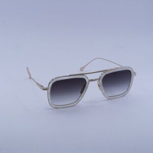 Dita FLIGHT-006-7806-V Sunglasses White Gold Aviator Frame, Grey Lenses